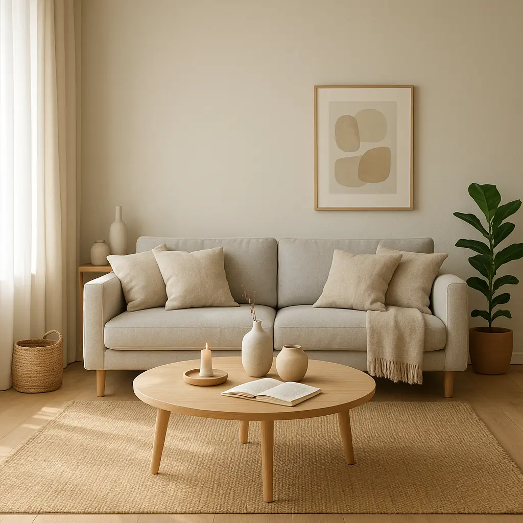 Modernes Wohnzimmer mit Deko